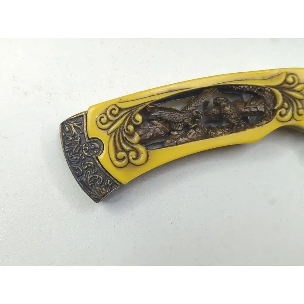 10' Eagle Pattern Handle & Blade Bud K Wildlife Collection Resin Carved Handle